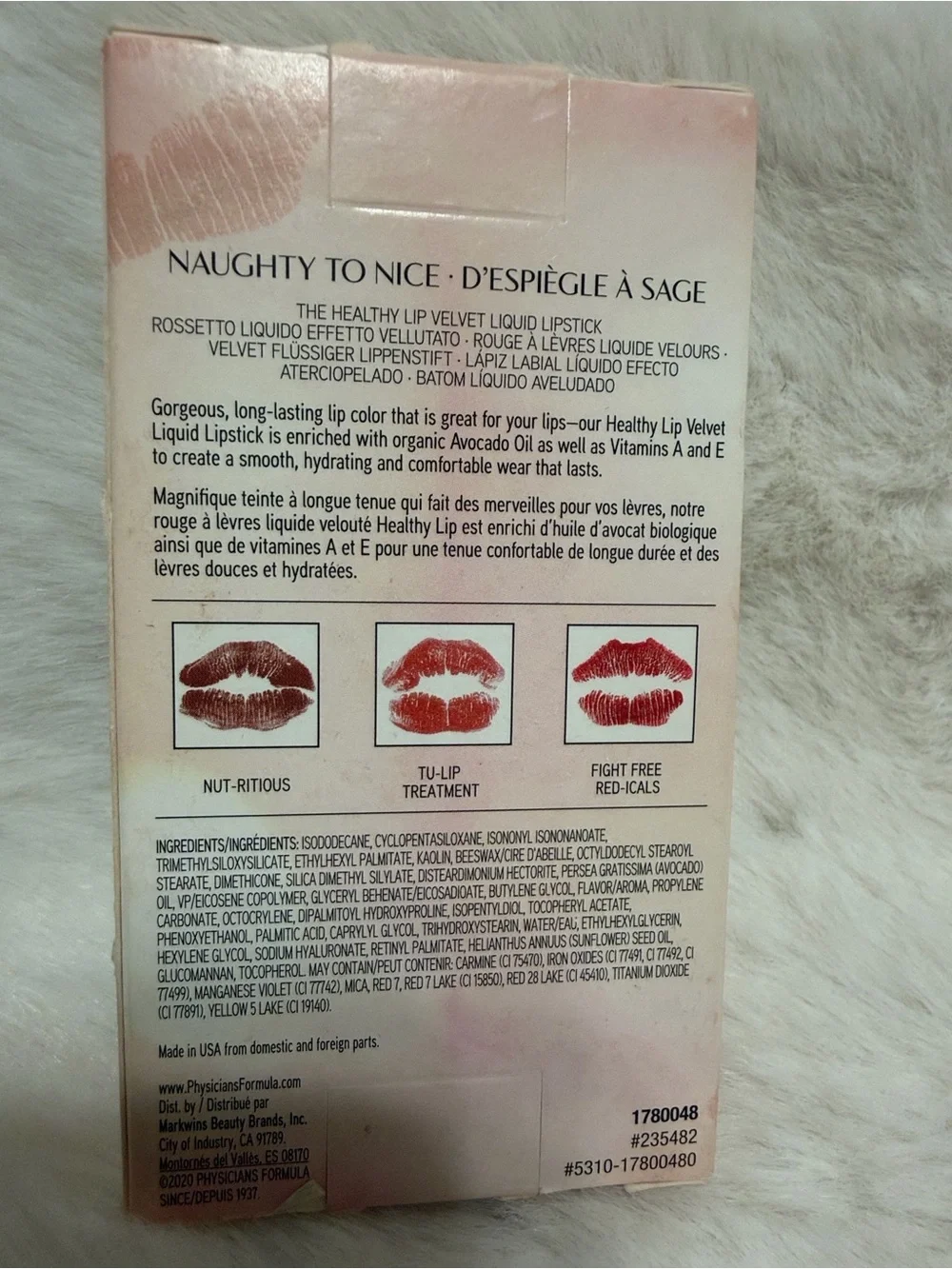Physicians Formula Naughty to Nice Lip Velvet Liquid Lipstick Trio - Red  & Nut